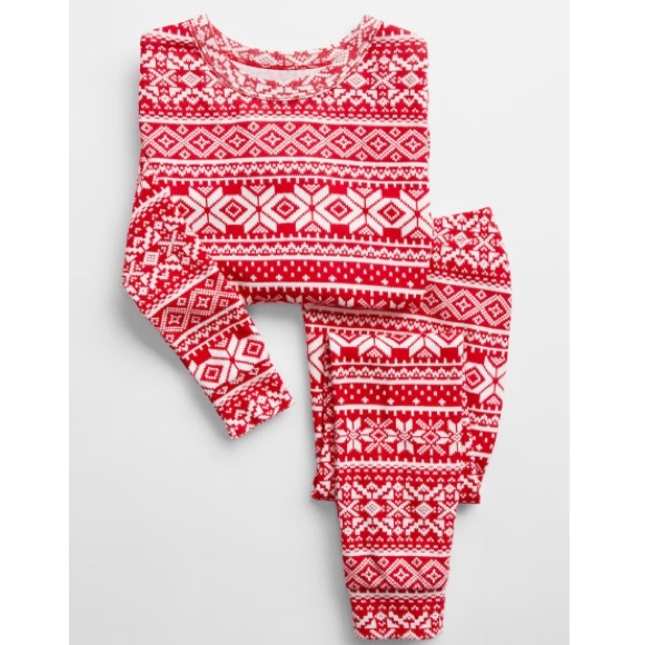 GAP Other - Gap Red Fair Isle Snowflake Christmas Pajama Set Size 4